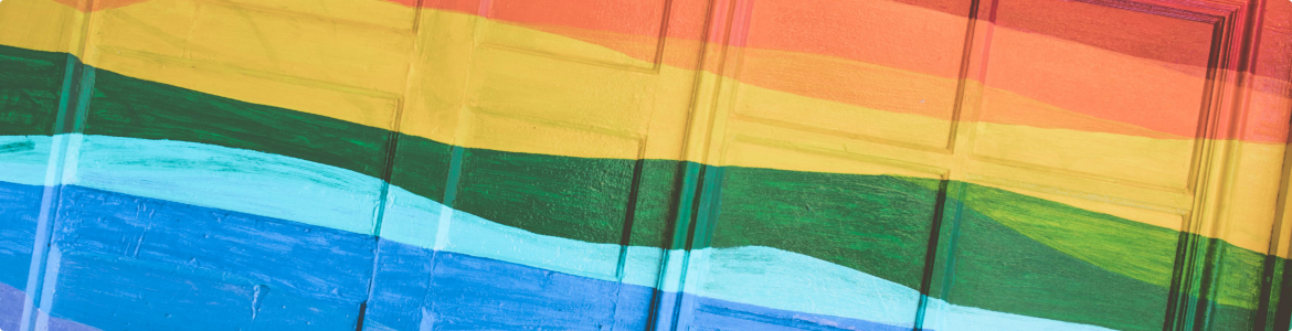 Rainbow flag painting 