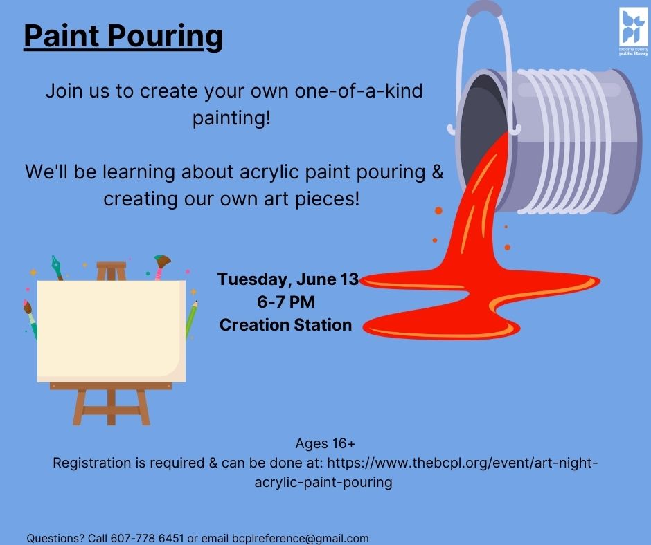 paint pouring social media post graphic