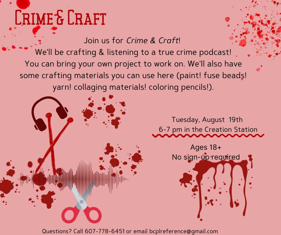 crime & craft advertisement 