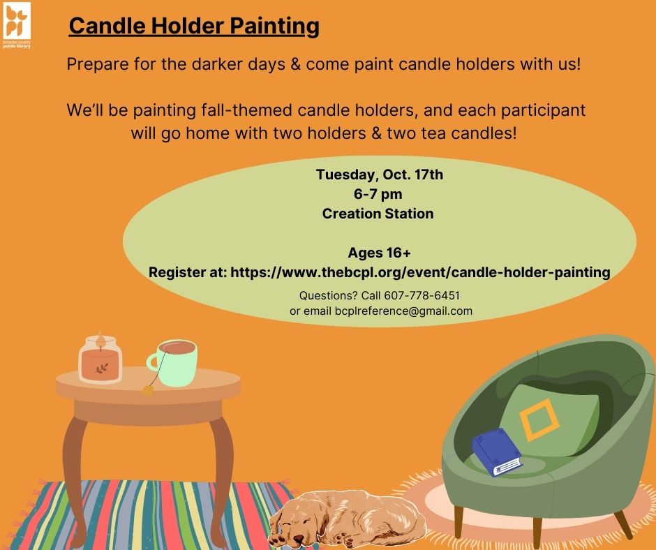 candle holder painting flyer