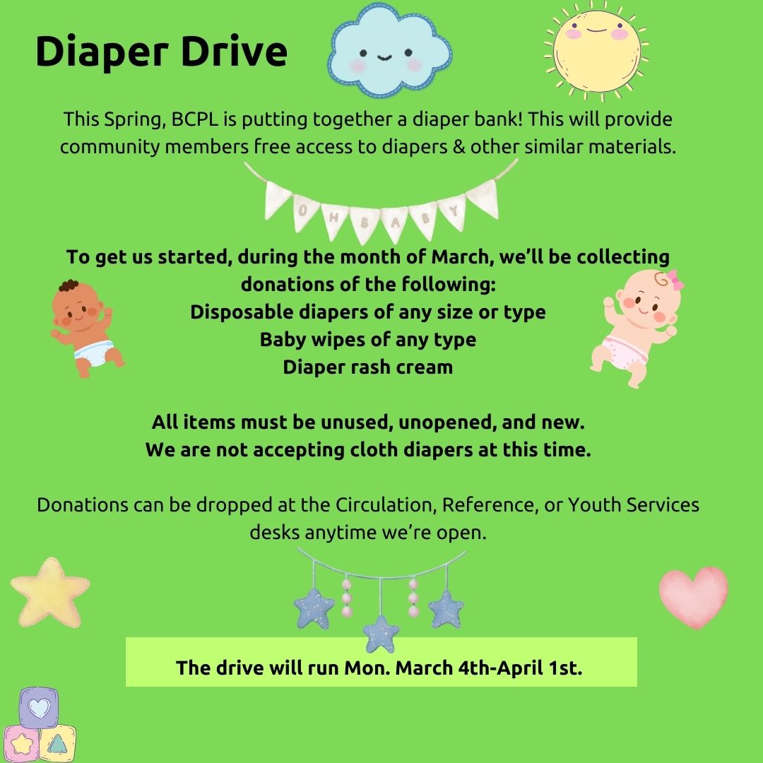 advertisement for diapers donation drive 