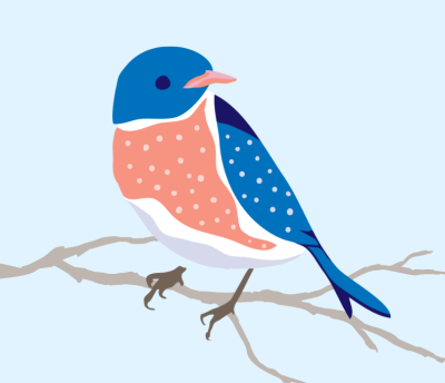 digitally created bluebird image