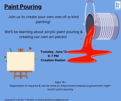 paint pouring social media post graphic
