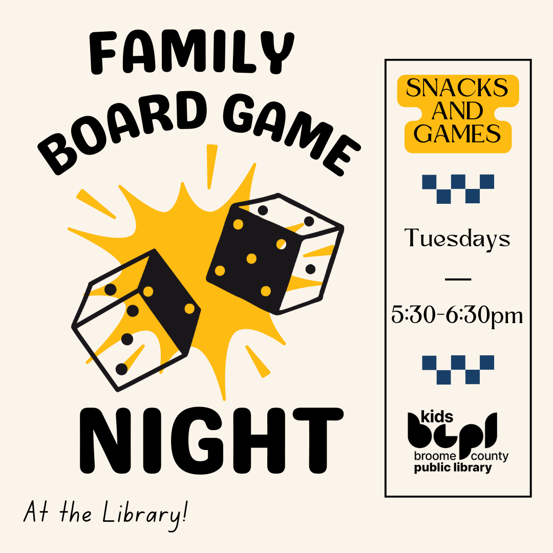 Flier for Family Board Game Night