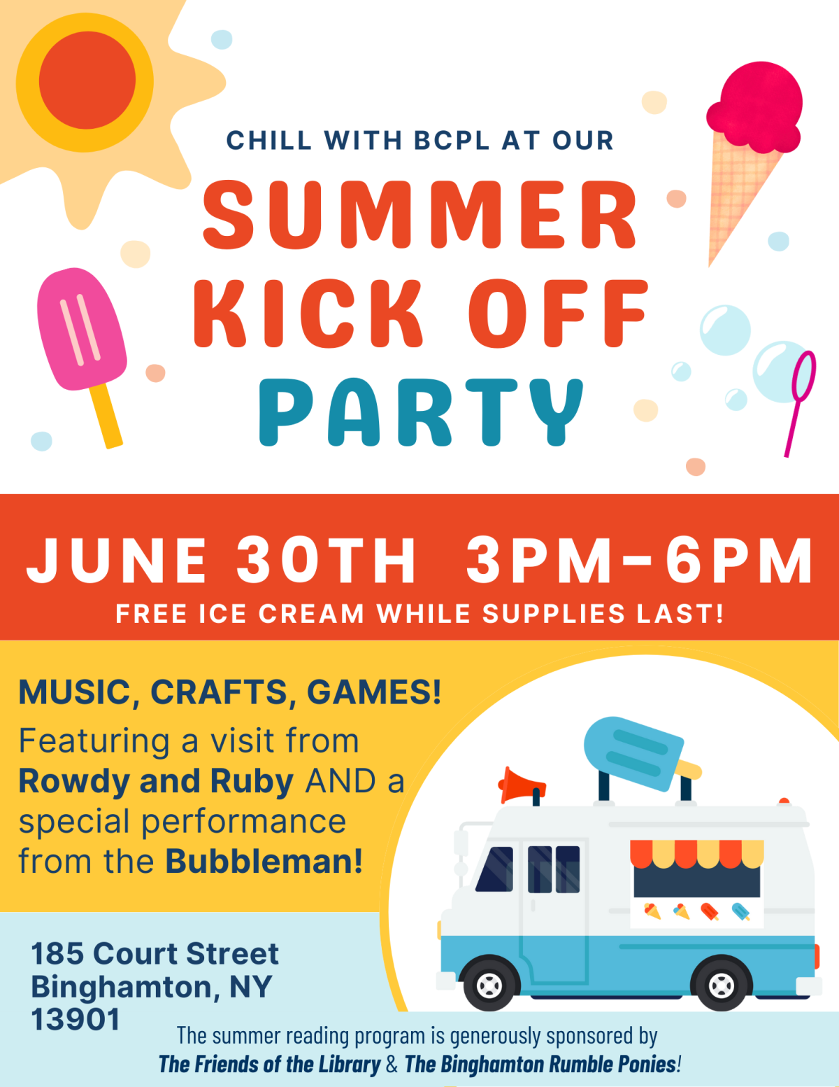 Flyer for the Summer Kick-Off party